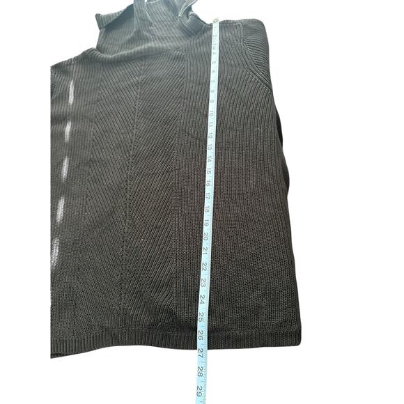 Talbots Woman Petites Plus Sweater Black Cable Knit Turtleneck Size 3X Petite - Picture 12 of 12